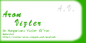 aron vizler business card